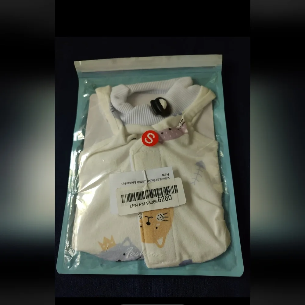 Small Pet Recovery Cover Up, New, Factory Sealed, unbranded for Cat or Dog